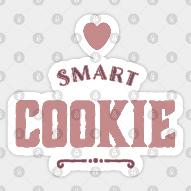 Smart cookie pink Sticker by BoogieCreates